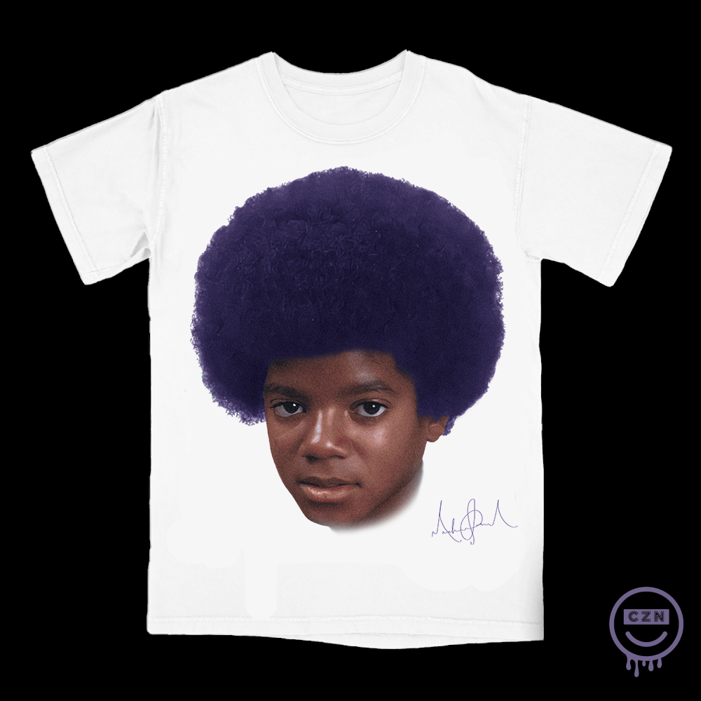 Michael Jackson Thrillz Tour Purple Face Tee